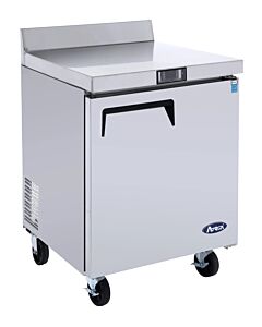 Atosa MGF8412GR 27" Solid Door Worktop Freezer with Backsplash - 7.2 Cu. Ft. - CA