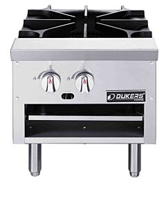 Dukers DCSPB1 Commercial Double Burner Gas Stock Pot Range - 80,000 BTU - USA