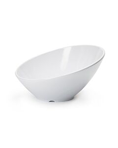 GET B-789 1.1 Qt. White Cascading Melamine Bowl - 6/case