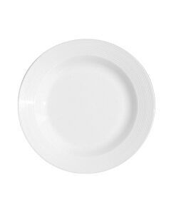 Tableware Solutions Solar- Fine Bone China Embossed Wide Rim Plate, 8" 20 cm, 24 / case pack BCSR.10.20