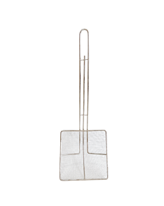 Omcan 6.75" Square Wire Mesh Skimmer with 12.5" Nickle Plated Handle