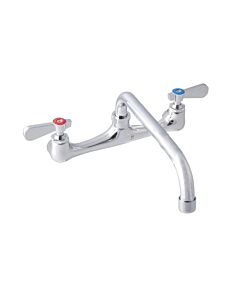 BK Resources BKF-8W-10-G Workforce 8" Splash Mount Faucet with 10" Swing Spout - CA