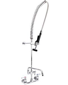BK Resource BKF-VSMPR-WB-AF14-G 8" O.C. Workforce Splash Mount Pre-Rinse with Add-a-Faucet
