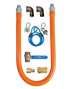 BK Resources 3/4" x 48" Commercial Gas Hose Connector Kit3 - BKG-GHC-7548-SCK3