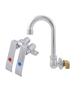 BK Resource BKKVSGS-G Knee Valve With 3.5" Gooseneck Spout Valve with 3.5" Goose neck Spout