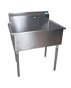 Bk Resource BKUS6-1-3624-14 39" One Compartment Stainless Steel Utility Sink - 36" x 24" x 14" Bowl