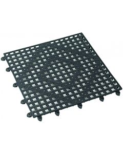 Winco BML-12K Interlocking Bar Mat (12x12inch, Dark Smoke Color) 12 Per Case Pack - CA