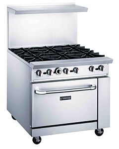 Dukers DCR36-6B 36" Commercial Gas Range with 6 Burners and Oven - USA