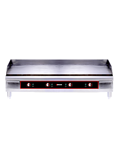 Omcan 48" Stainless Steel Countertop Electric Griddle - 208V, 14000W