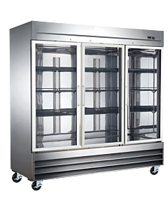 EFI C3-82GDSVCX 82" Three Glass Door Reach-In Refrigerator , 115V - USA