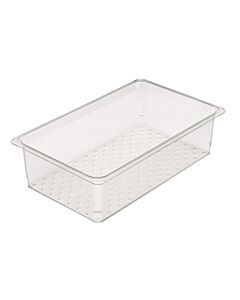Cambro 15CLRCW135 Full Size Colander Pan 5" Deep - Camwear - Polycarbonate - Clear - CA