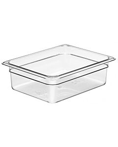 Cambro 24CW135 Food Pan 6.3 QT. - Camwear - Polycarbonate - Clear - 1/2 Size - USA