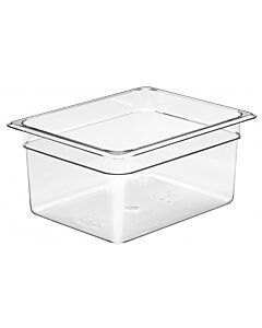 Cambro 26CW135 Food Pan 9.4 QT. - Camwear - Polycarbonate - Clear - 1/2 Size - USA