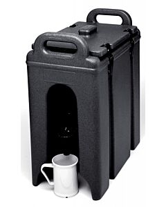 Cambro Camtainers 250LCD110 2.5 Gal Black Insulated Beverage Server - Serves upto 45 x 7 oz. Cups - USA