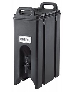 Cambro Camtainers 500LCD110 4.75 Gal Black Insulated Beverage Server - Serves upto 86 x 7 oz. Cups - USA