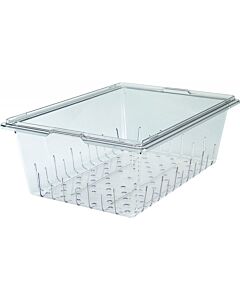 Cambro 18268CLRCW135 18" x 26" x 9" Food Storage Colander Square-Camwear, Poly Clear - 8" Deep - CA