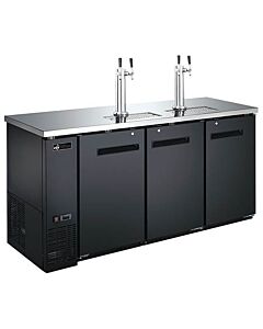 EFI CBBDD3-72CC 72" Beer Dispenser Refrigerator with Double Tab Tower, 115V