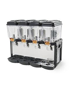 Cofrimell CD4J110 - Four Head Refrigerated Juice Dispenser - 4 x 12 L