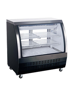 EFI CDC-36 36" x 46" Curved Glass Floor Display Refrigerator with 2 Doors, 115V