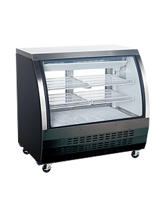 EFI CDC-48 48" x 46" Curved Glass Floor Display Refrigerator with 2 Doors, 115V