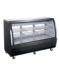 EFI CDC-64 64" x 46" Curved Glass Floor Display Refrigerator with 2 Doors, 115V