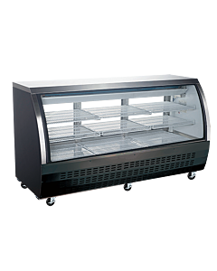 EFI CDC-82 82" x 46" Curved Glass Floor Display Refrigerator with 2 Doors, 115V