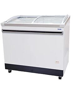 Celcold - CATF40 - 40" Angle Top Ice Cream Display Freezer with Glass Lids - 8.7 Cu. Ft.