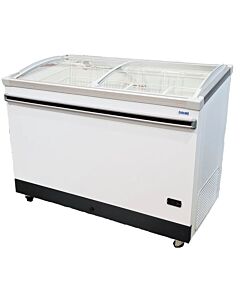Celcold - CATF50 - 50" Angle Top Ice Cream Display Freezer with Glass Lids - 11.7 Cu. Ft.