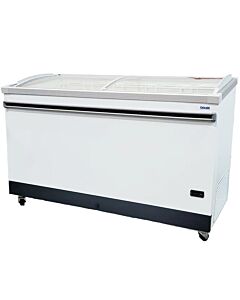 Celcold - CATF59 - 59.5" Angle Top Ice Cream Display Freezer with Glass Lids - 14.4 Cu. Ft.