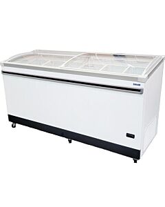 Celcold - CATF71 - 71" Angle Top Ice Cream Display Freezer with Glass Lids - 17.2 Cu. Ft.