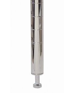 Zanduco Heavy-Duty Commercial Chrome Post with Leveler - NSF