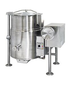 Cleveland KGL25T Floor Type Tilting 2/3 Steam Jacketed Gas Fired Kettle 25 Gallon/ 100 Liters - 90,000 BTU - CA