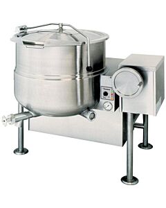Cleveland KGL40T Floor Type Tilting 2/3 Steam Jacketed Gas Fired Kettle 40 Gallon/ 150 Liters - 140,000 BTU - CA