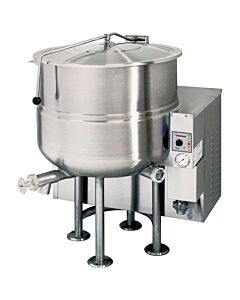 Cleveland KGL60 Floor Type Stationary 2/3 Steam Jacketed Gas Fired Kettle 60 Gallon/ 225 Liters - 190,000 BTU - CA