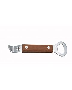 Winco CO-303 Can Tapper / Bottle Opener with Wooden Handle - CA