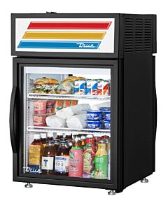 True GDM-05PT-HC~TSL01 Pass-Through Countertop Display Refrigerator with Swing Door