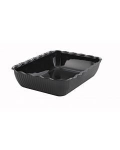 Winco CRK-13K Deli Crock, Black, 13" x 10" x 3" - CA