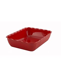 Winco CRK-13R Deli Crock, Red, 13" x 10" x 3" - CA