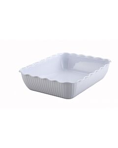 Winco CRK-13W Deli Crock, White, 13" x 10" x 3" - CA