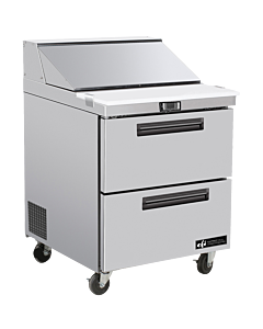 EFI CSDW2-27VC 27" Two-Drawer Salad and Sandwich Refrigerated Prep Table, 115V
