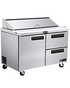 EFI CSDW2-60VC 60" Two-Drawer, One-Door Salad and Sandwich Refrigerated Prep Table, 115V