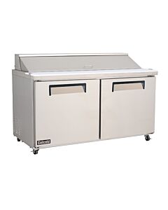 Celcold-CSP6016 61.2" Double Door Refrigerated Sandwich/Salad Prep Table - 15.5 Cu.Ft