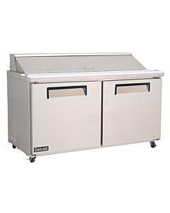 Celcold-CSP6016 61.2" Double Door Refrigerated Sandwich/Salad Prep Table - 15.5 Cu.Ft - USA