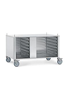 Convotherm Oven stand Closed on three sides, 14 pairs of shelf rails SS construction on casters, for C4 6.10 & 10.10 (P/N 3251549)