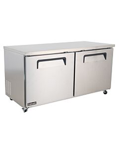 Celcold-CUC60F 61" Double Door Under Counter Freezer - 15.5 Cu.Ft.