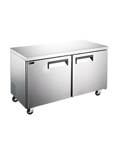 EFI CUDR2-60VCX 60" Two-Solid-Door Undercounter Refrigerator, 115V