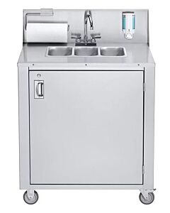 Crown Verity CV-PHS-3C Triple Bowl Cold Portable Hand Sink