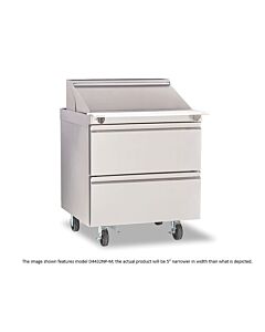 Delfield D4427NP-12M 27" Mega Top Salad with Two Drawers (12) 1/6 size pan capacity 8.2 cu. Ft. - 115V/60/1