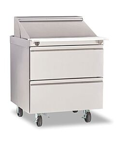 Delfield D4427NP-12M 27" Mega Top Salad with Two Drawers (12) 1/6 size pan capacity 8.2 cu. Ft. - 115V/60/1 - USA