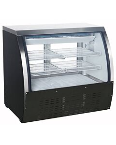 Zanduco 47" Black Coated Steel Floor Model Refrigerated Showcase 18 cu. ft.